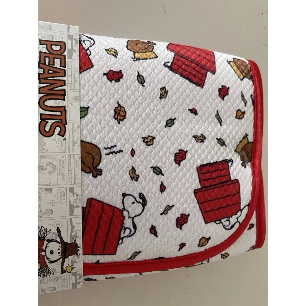 2 Pack Snoopy Peanuts Doghouse Turkey Fall Leaves Dish Drying Mats 16 X 18” NEW‎
